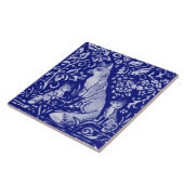 Blue White Fox Family Animal Farmhouse Rustic Art Tegeltje (Zijkant)