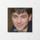 Blue White Funeral service mono aangepaste foto's Drieluik Programma (Cover)