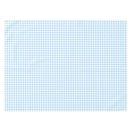 Blue White Gecontroleerd Baby shower Kinder Room D Tafelkleed (Voorkant (Horizontaal))