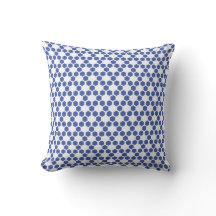 Blue White Geometric Hexagon Pattern