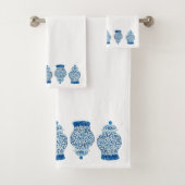 Blue White Ginger Jar Bath Towel Set Bad Handdoek (Insitu)