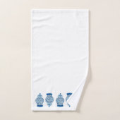 Blue White Ginger Jar Bath Towel Set Bad Handdoek (Handdoek)