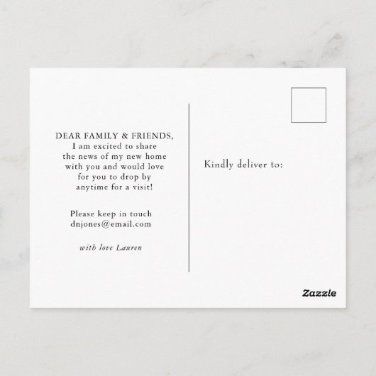 Blue & White Ginger Jar Bewegende aankondiging Briefkaart (Achterkant)