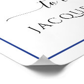 Blue White Ginger Jar Chinoiserie Welkomsthuwelijk Poster (Hoek)