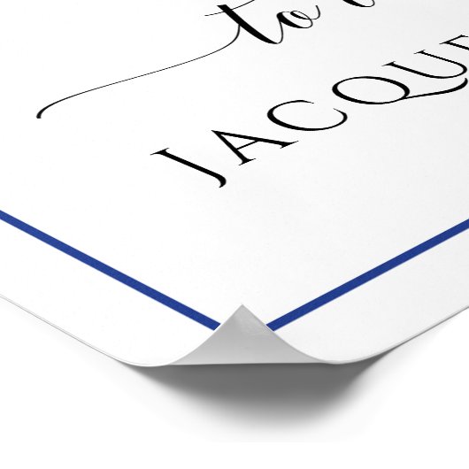 Blue White Ginger Jar Chinoiserie Welkomsthuwelijk Poster (Hoek)