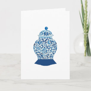 Blue White Ginger Jar Greeting Kaart