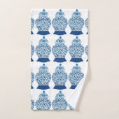 Blue White Ginger Jar Hand Towel Handdoek (Handdoek)