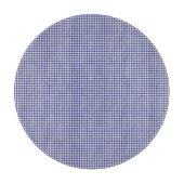 Blue-White Gingham-12in ROUND CUTTING BOARD Snijplank (Voorkant)