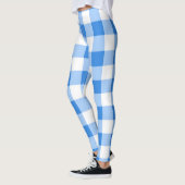 Blue & White Gingham Checkered Pattern Leggings (Links)