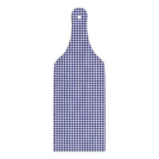 Blue-White Gingham-CUTTING BOARD PADDLE Snijplank (Voorkant)