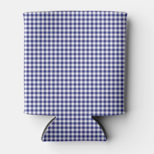 Blue-White Gingham-DRINK KOELBOX Blikjeskoeler (Voorkant)