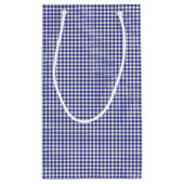 Blue-White Gingham-GIFT BAG’ s Klein Cadeauzakje (Achterkant)