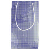 Blue-White Gingham-GIFT BAG’ s Klein Cadeauzakje (Voorkant)