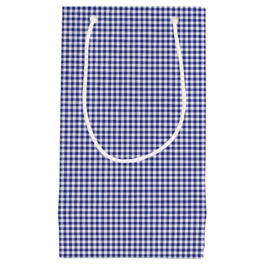 Blue-White Gingham-GIFT BAG’ s Klein Cadeauzakje (Voorkant)