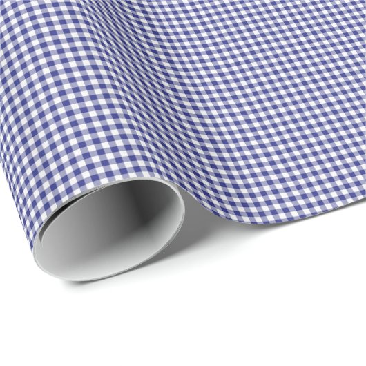 Blue-White Gingham-GIFT WRAPPING PAPER Cadeaupapier (Rol Hoek)