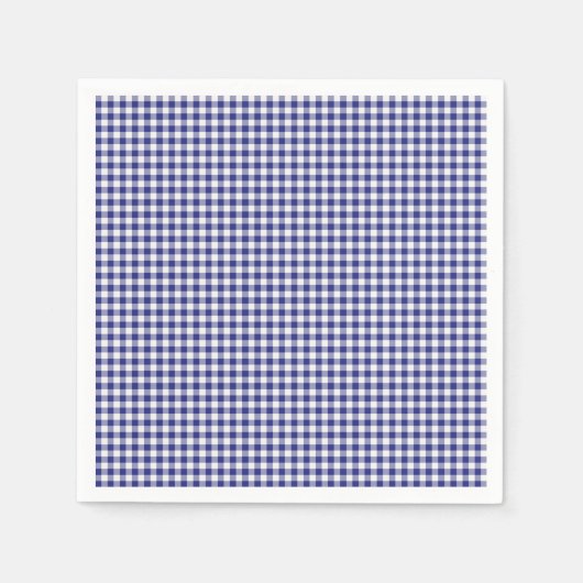 Blue-White Gingham-PAPER PARTY NAPKINS Servet (Voorkant)