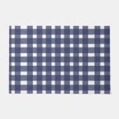 Blue White Gingham Pattern Deurmat (Voorkant)