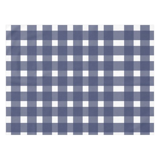 Blue White Gingham Pattern Tafelkleed (Voorkant (Horizontaal))