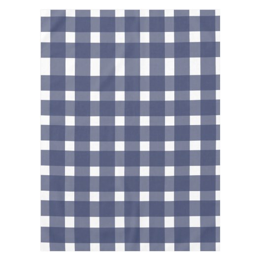 Blue White Gingham Pattern Tafelkleed (Voorkant)
