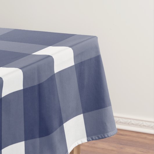 Blue White Gingham Pattern Tafelkleed (Voorbeeld)