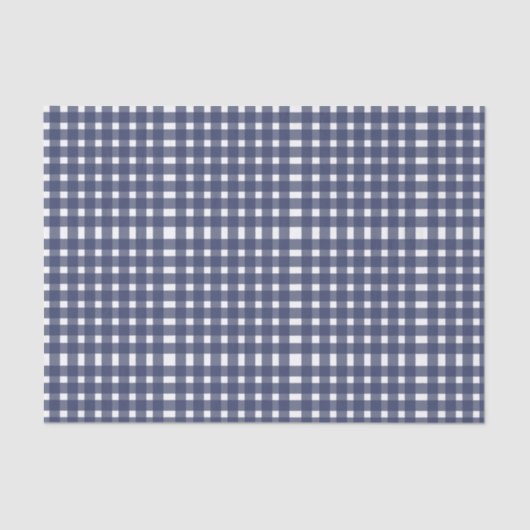 Blue White Gingham Pattern Tissuepapier (Voorkant)