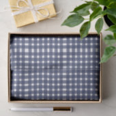 Blue White Gingham Pattern Tissuepapier (Geschenk)
