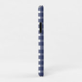 Blue White Gingham Personalized Case-Mate iPhone Case (Achterkant/rechts)