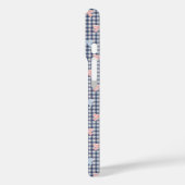 Blue White Gingham Pink Blue Coquette Bows Trendy  Case-Mate iPhone Case (Achterkant / Links)