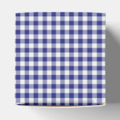 Blue-White Ginham-PARTY FAVOR BOX, tweede hart Bedankdoosjes (Bovenkant)