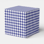 Blue-White Ginham-PARTY FAVOR BOX, tweede hart Bedankdoosjes (Achterkant)