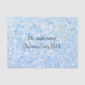 Blue White Glitter Holiday Verjaardagsfeest Tissuepapier (Voorkant)