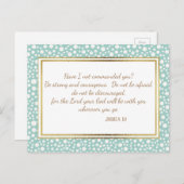 Blue White Gold Christelijk Bijbel Verse Briefkaar Briefkaart (Voorkant / Achterkant)