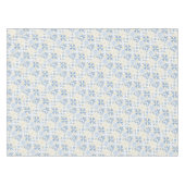 Blue White Gold Geometric Tile Chinoiserie Tafelkleed (Voorkant (Horizontaal))