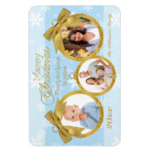 Blue White Gold Ornamenten kerstfoto Magnet Magneet (Verticaal)