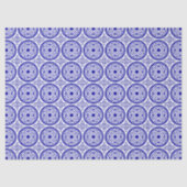Blue White gothic Tile Pattern Tissuepapier (Voorkant)