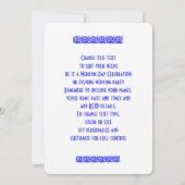 Blue White Greek Meander Key Personalized Weddensc Kaart (Achterkant)