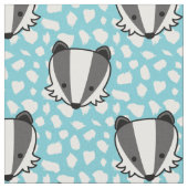 Blue White Grey - Badger Pattern Stof (Close Up)