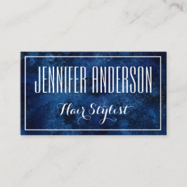 Blue White Hairdresser Salon Benoeming Afsprakenkaartje