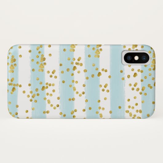 Blue White Hoesje-Mate Barely Daar iPhone X Hoesje (Achterkant (horizontaal))