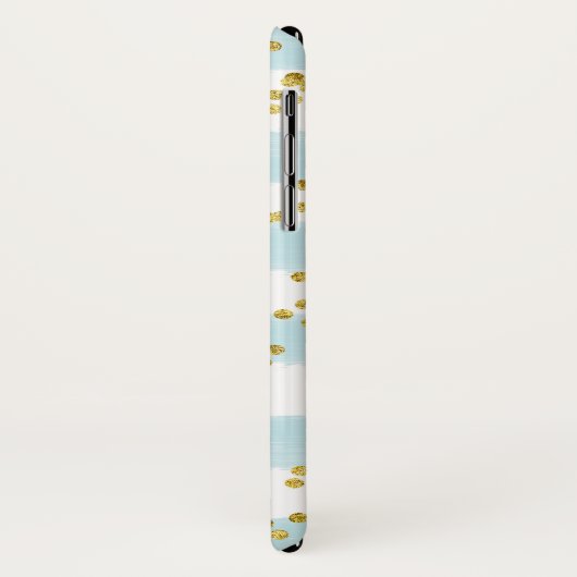 Blue White Hoesje-Mate Barely Daar iPhone X Hoesje (Achterkant/links)