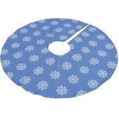 Blue White Holiday Chinoiserie Snowflake  Kerstboom Rok (Gekanteld)
