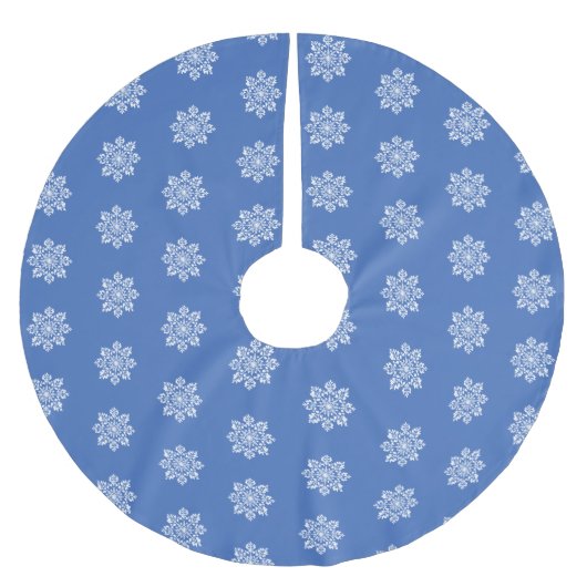 Blue White Holiday Chinoiserie Snowflake  Kerstboom Rok (Voorkant)