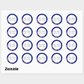 Blue White Holiday Custom Stickers (Vel)