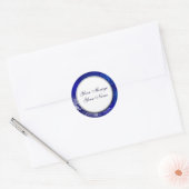 Blue White Holiday Custom Stickers (Envelop)
