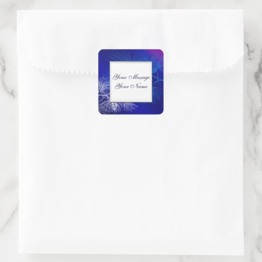 Blue White Holiday Custom Stickers (Tas)