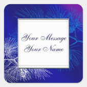 Blue White Holiday Custom Stickers (Voorkant)