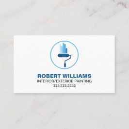 Blue White House Painter Professional Logo Visitekaartje