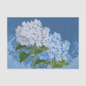 Blue White Hydrangea  Damask-weefselpapier Tissuepapier (Voorkant)