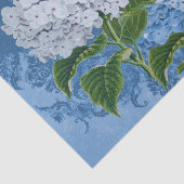 Blue White Hydrangea  Damask-weefselpapier Tissuepapier (Detail)