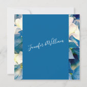 Blue & White Hydrangeas Modern Wedding Invitation Kaart (Achterkant)